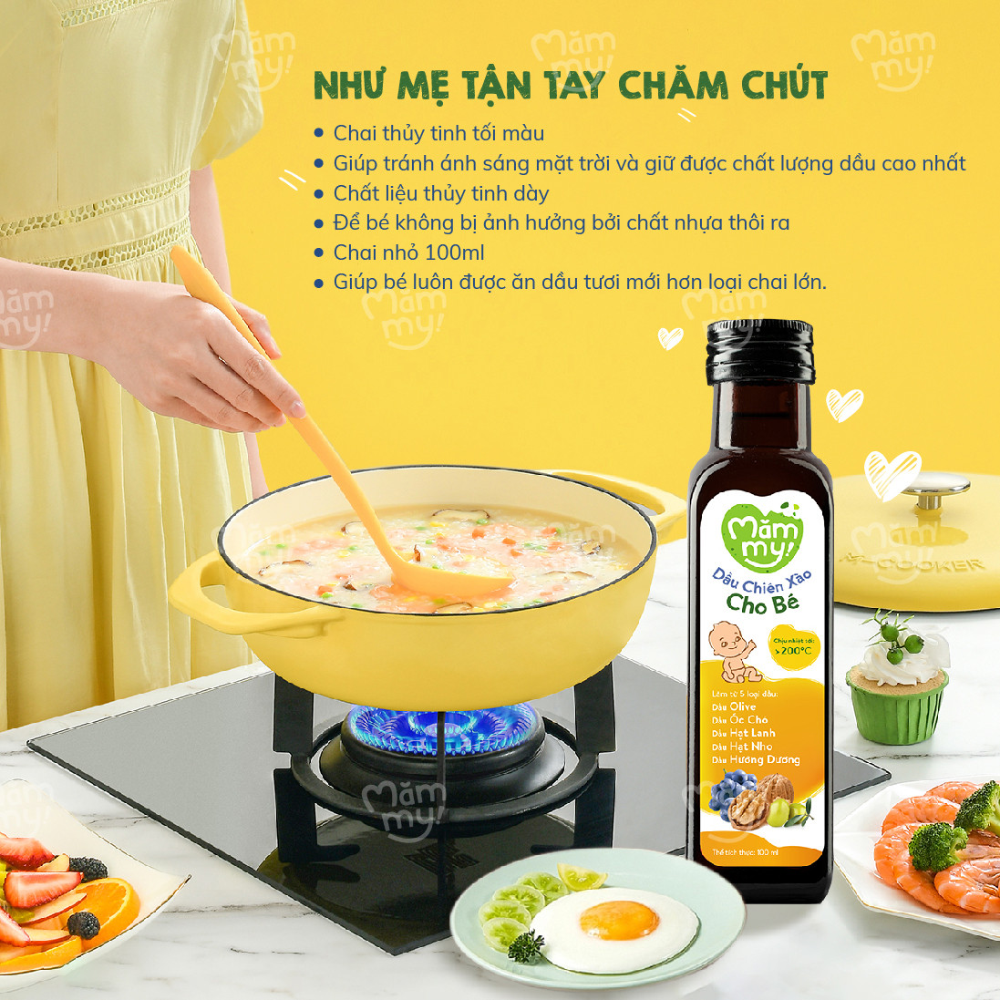 Đa dạng cho việc chế biến món ăn