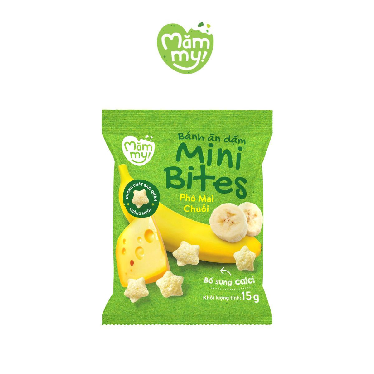 Bánh ăn dặm Mini Bites vị phô mai chuối bổ sung canxi tự nhiên cho bé ...