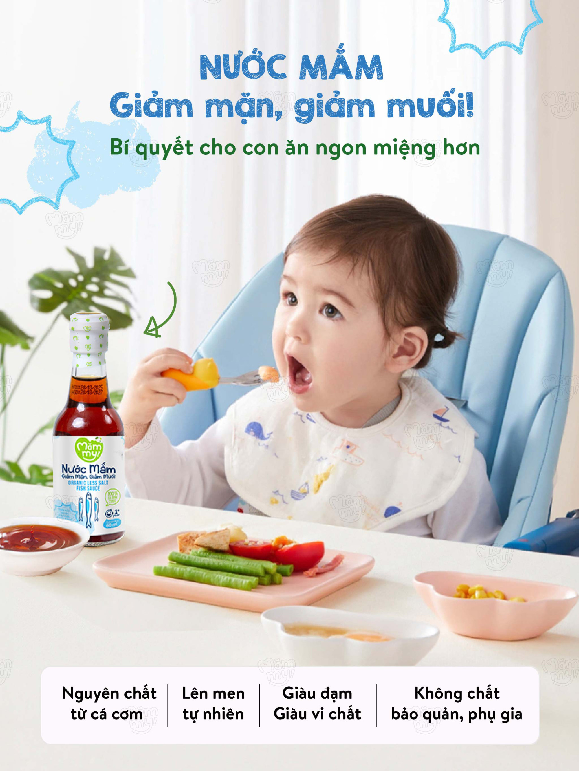 Nước mắm giảm mặn giảm muối Mămmy