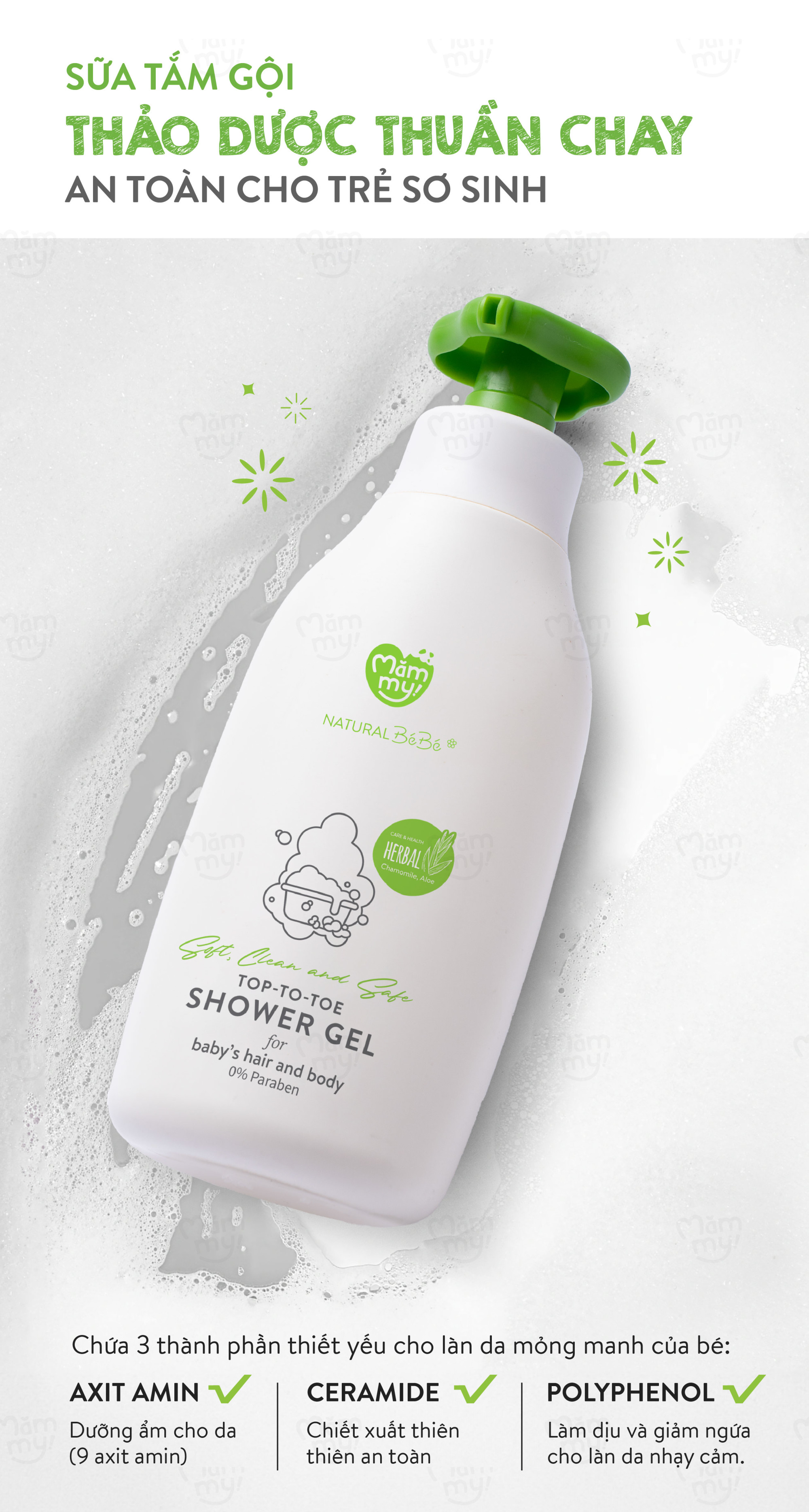 Hình ảnh Sữa tắm gội toàn thân cho bé sơ sinh Natural BéBé 200ml