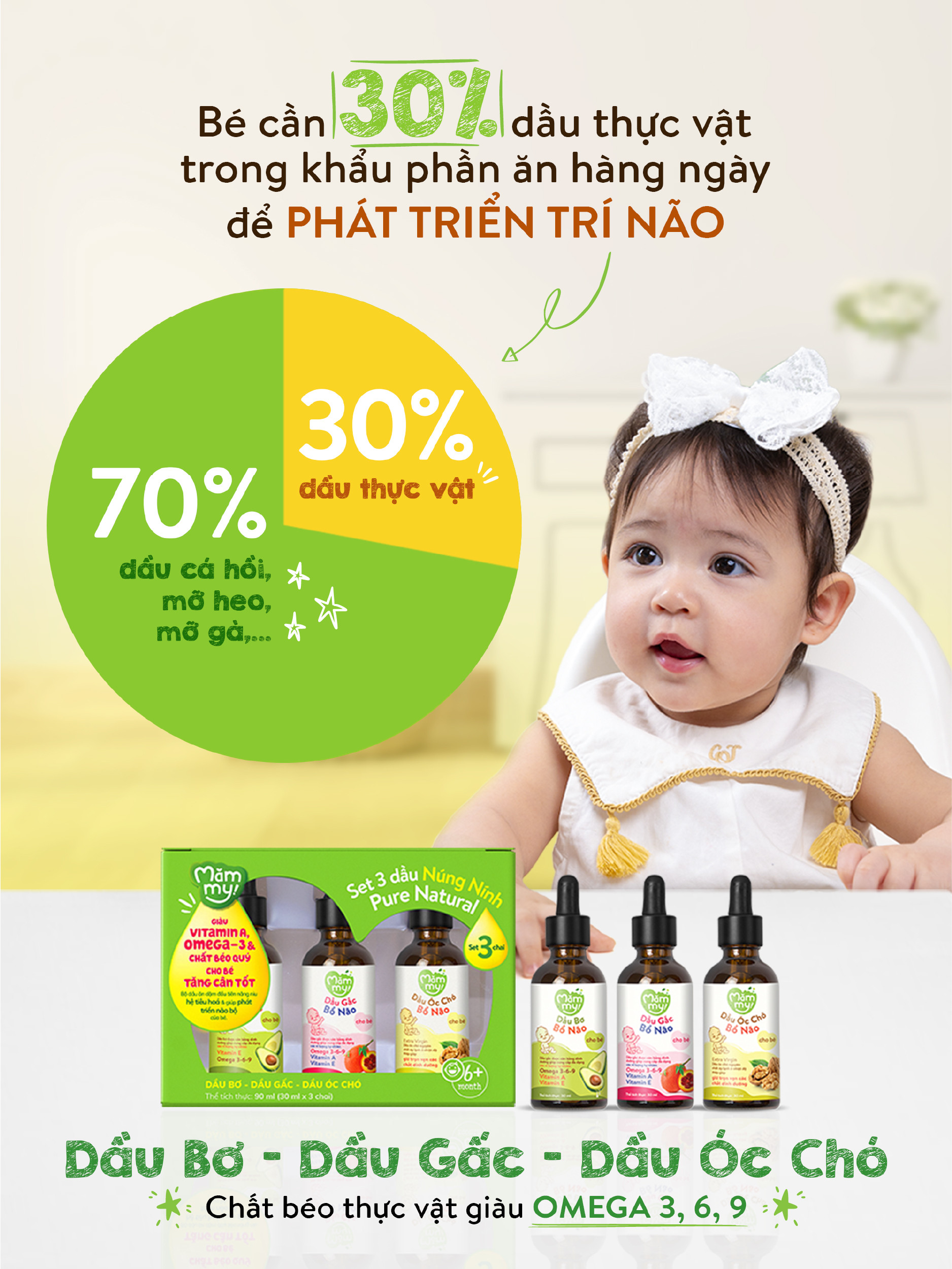 Dầu núng nính Mămmy bổ sung Omega 3 cho bé