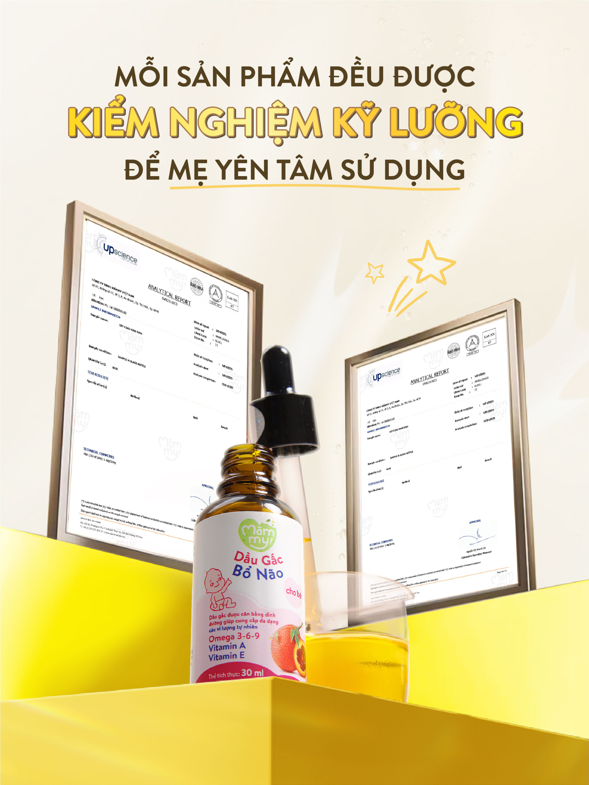 Set dầu núng nính Mămmy được kiểm nghiệm an toàn